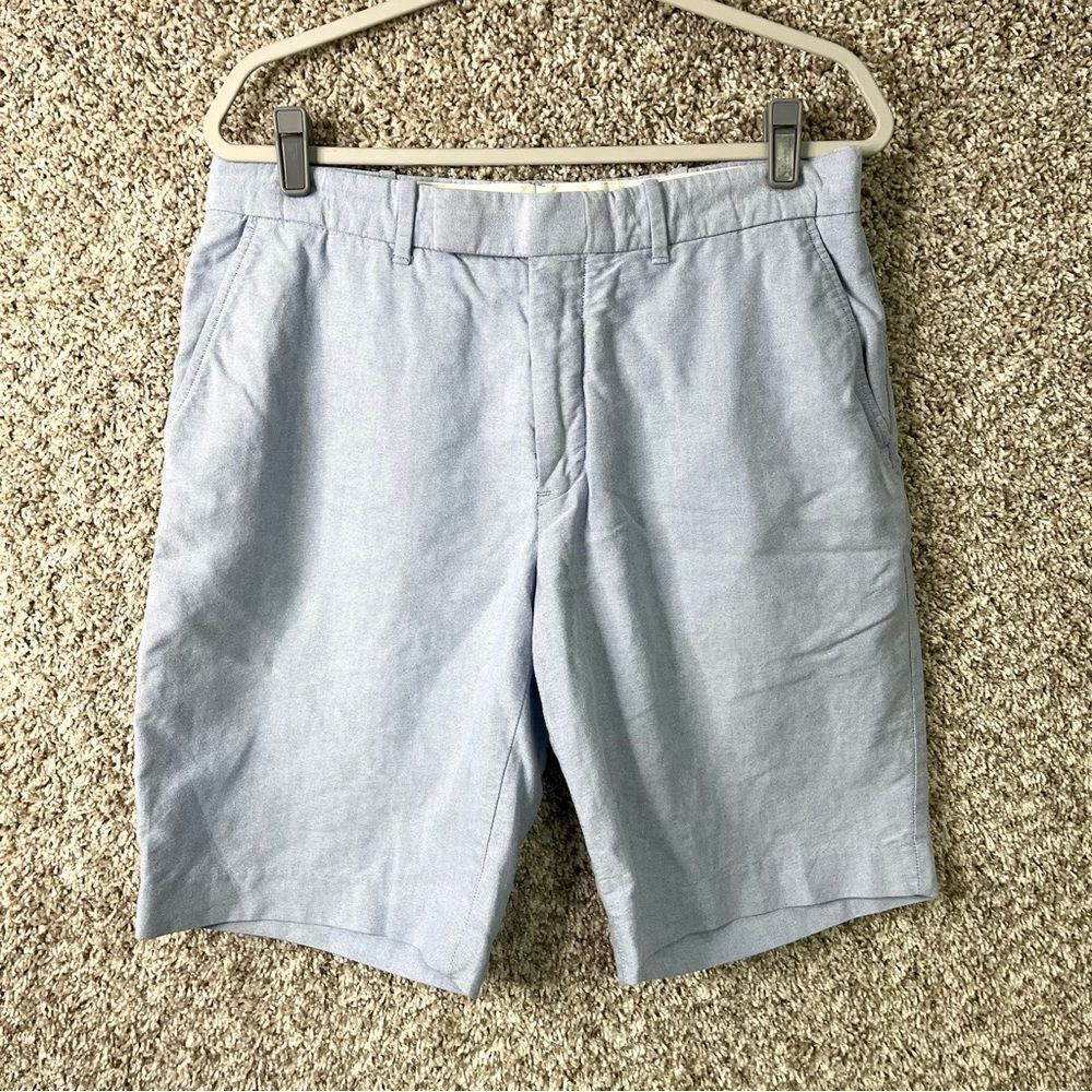 POLO‎ Ralph Lauren Shorts Men’s 34 Light Blue 100% Cotton Chambray